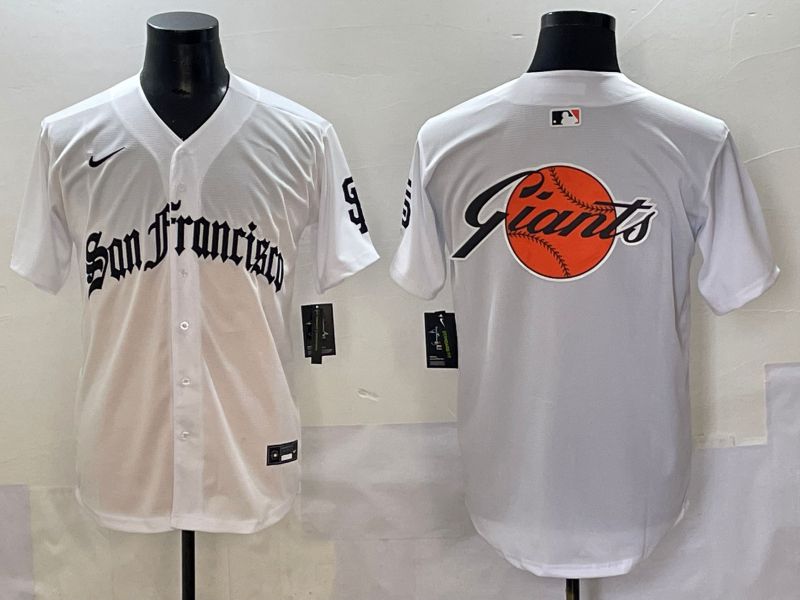 Men 2025 San Francisco Giants Blank White Five generations Joint Name Nike MLB Jersey style 10->san francisco giants->MLB Jersey